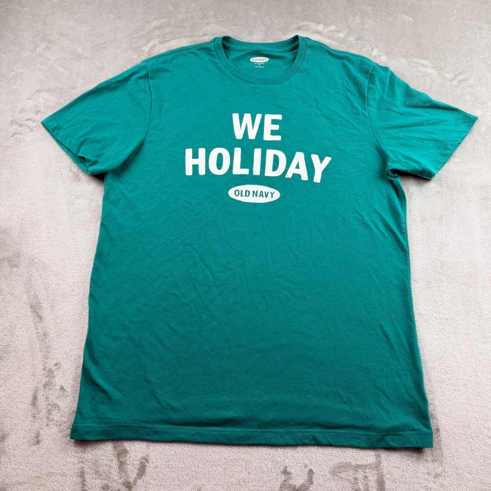 Old Navy Women's M Medium Green‎ We Holiday Graphic Tee